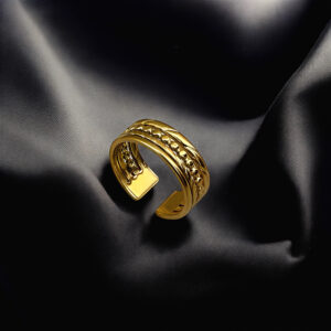 Geo Signet Ring – 18K Gold on Stainless Steel