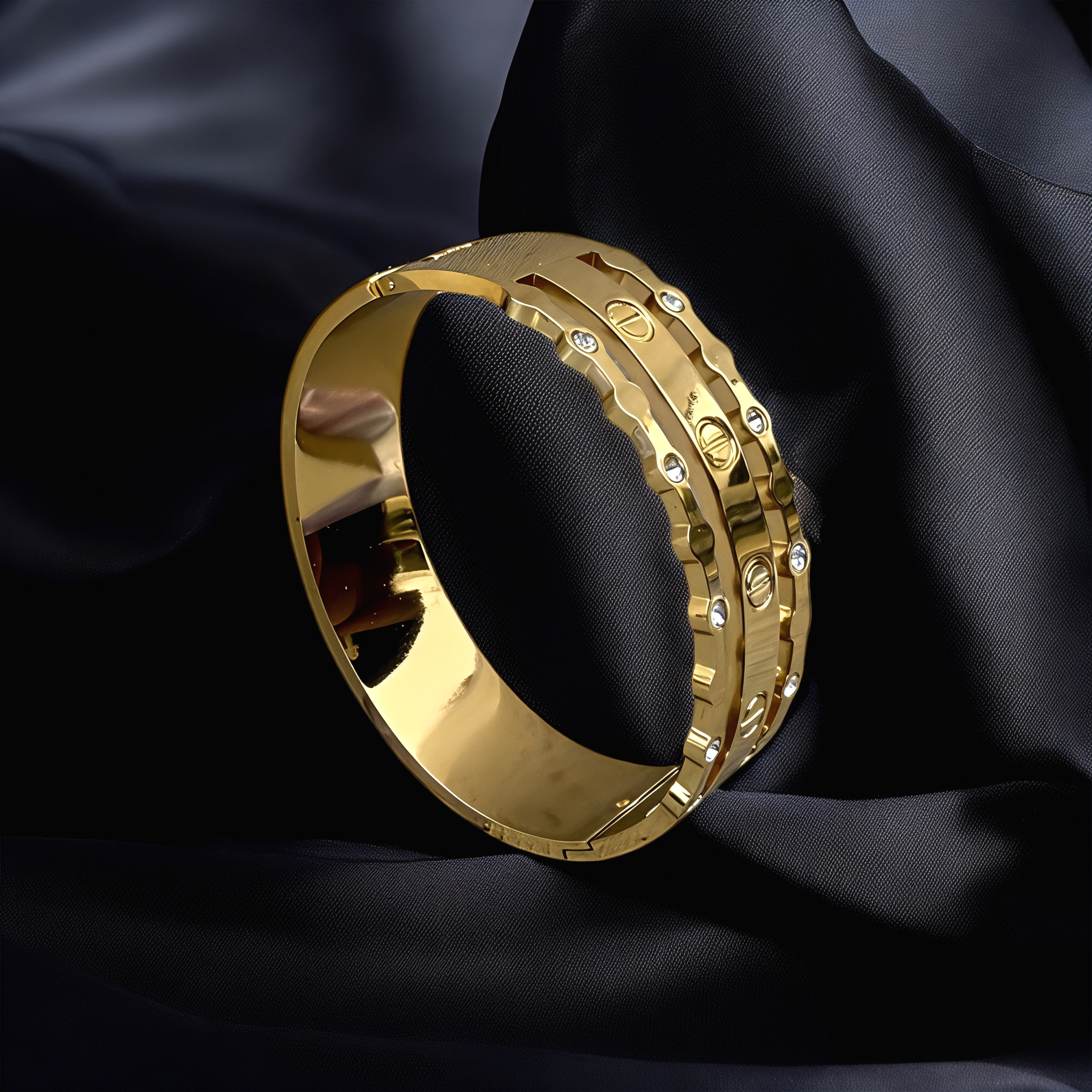 β¨ Golden Majesty Duo Bangle
