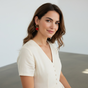 Heartfelt Earrings for womens by ak elegant gems