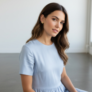 women wearring Heartbeat Studs earrings from ak elegant gems