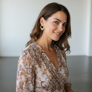 Chic Hoop Earrings fro women by ak elegant gems