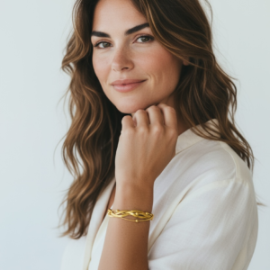 Twisted Chain Bracelet18k gold plated, anti tarnish, hypoallergenic Everyday Wear Twisted Chain, Anti-Tarnish Bracelet