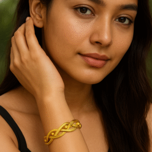 Twisted Gold Plated Chain Bracelet